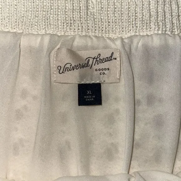 UT XLβCream Openwork Midi Sweater Crochet Knit Scalloped Drawstring Skirt - Picture 12 of 16